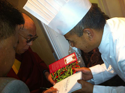 Pemba Lama meets the Dalai Lama