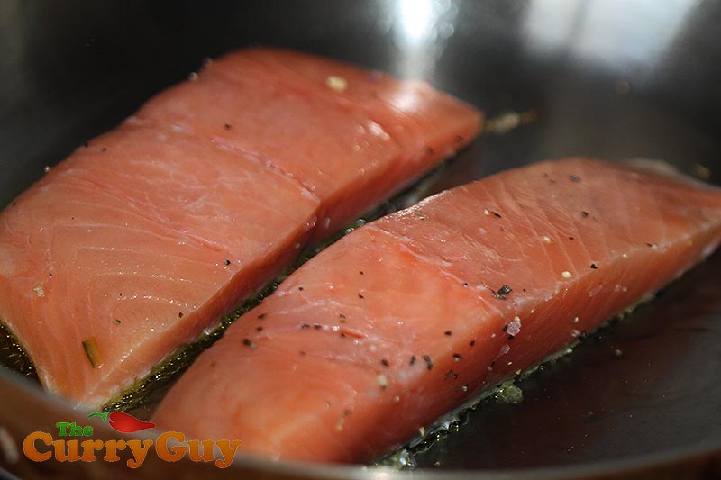 Cooking salmon