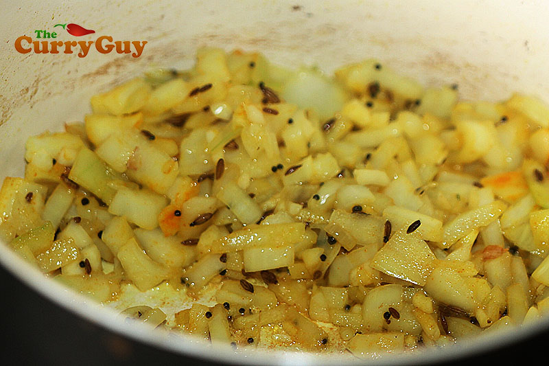 Making Indian inspired potato salad