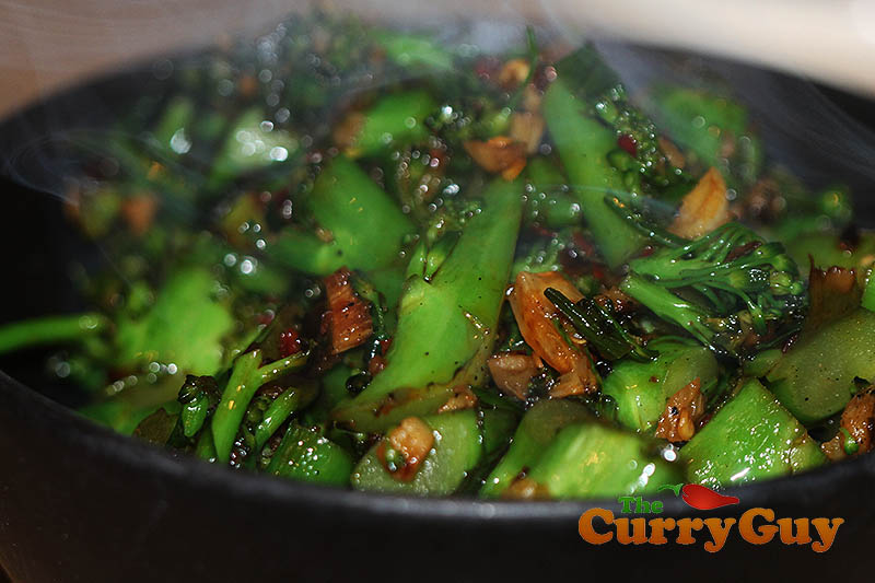 Indian restaurant style stir fried broccoli